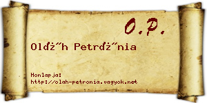 Oláh Petrónia névjegykártya